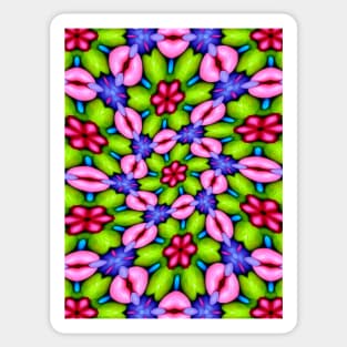 Cute Pink Flower Pattern Sticker